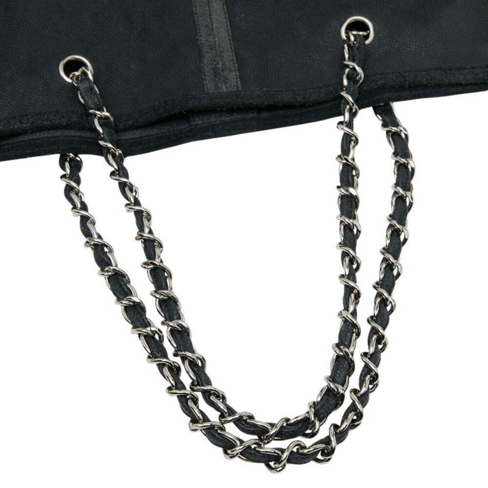 CHANEL Black Caviar Leather Tote Bag - Picture 9 of 15